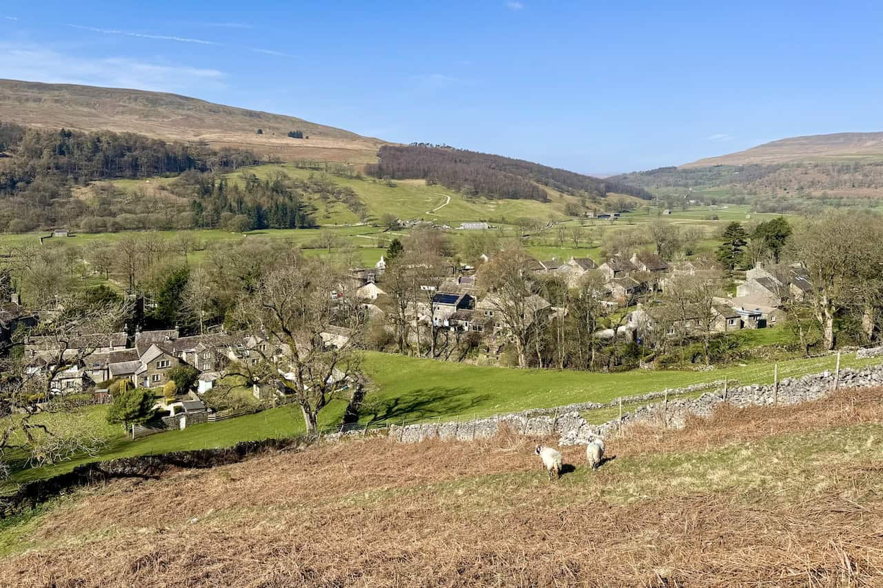 Panoramic view of the village of Buckden.