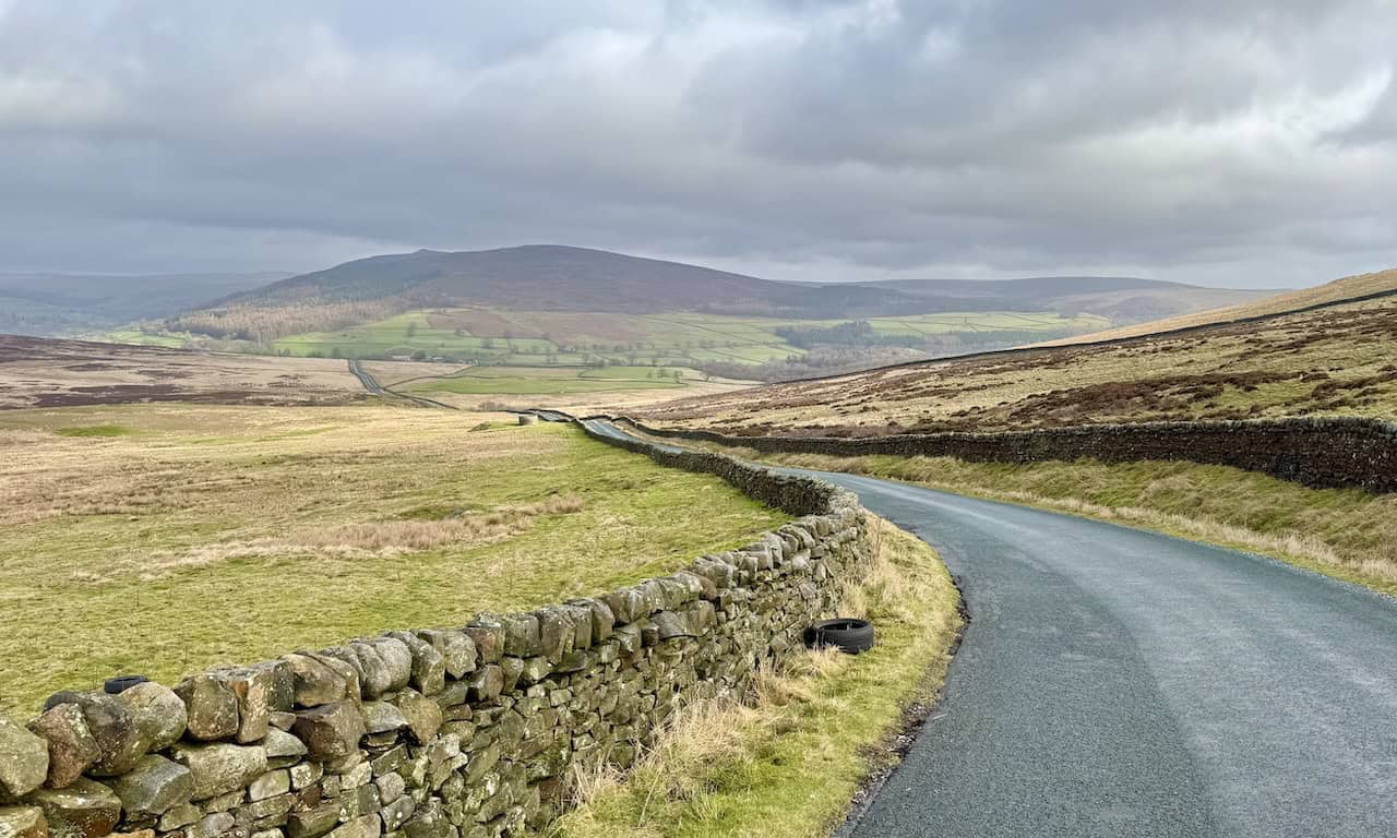 Clear view across to Simon’s Seat from Black Hill on the route.