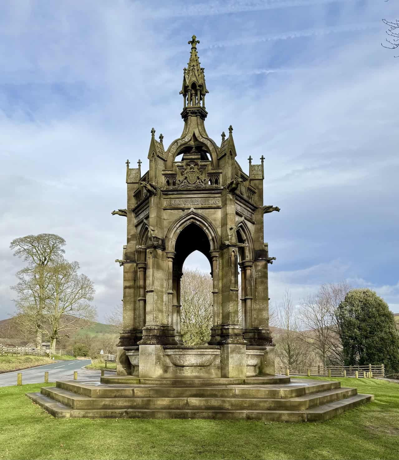 Cavendish Memorial Fountain in the Bolton Abbey Estate parkland.