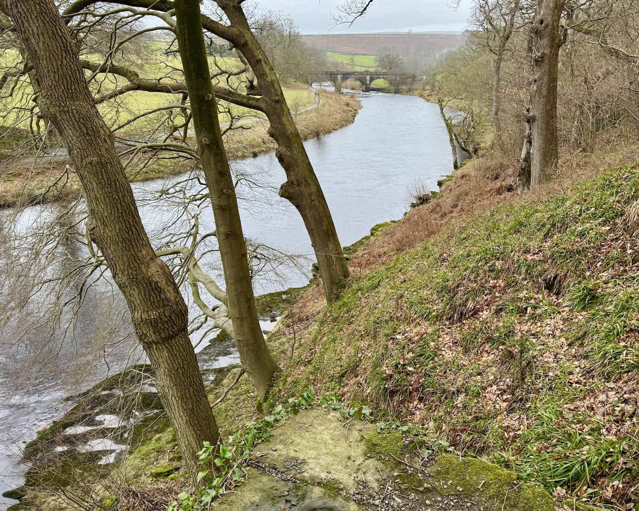 Another view of the River Wharfe and Barden Aqueduct near the route.