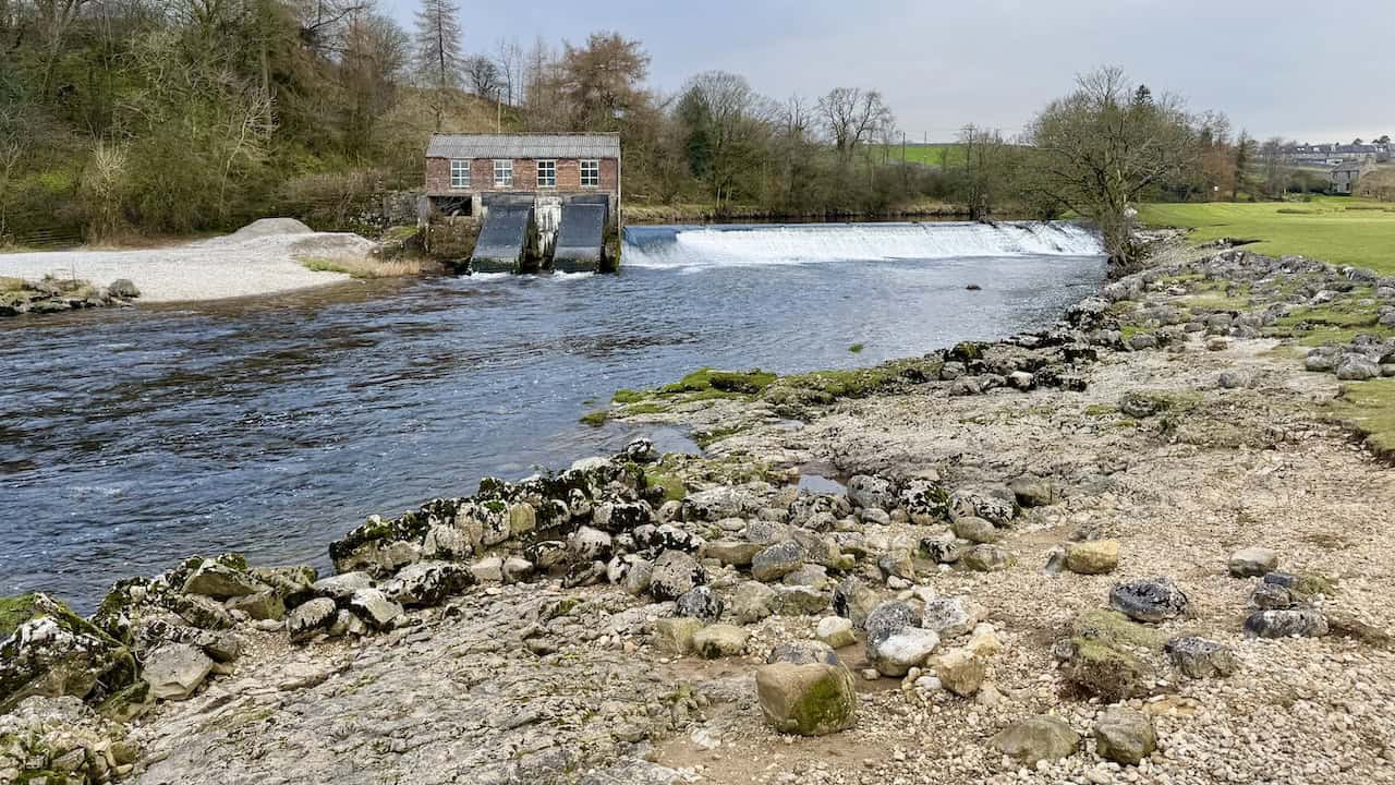 Linton Falls Hydro on the River Wharfe, a scheduled monument that was first built in 1909 and restored to generating electricity in 2012.