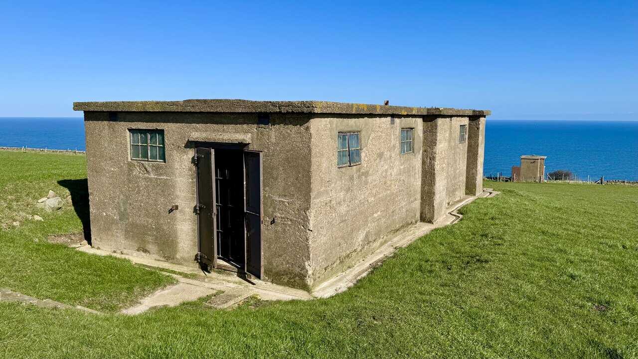 Interior of the Tx/Rx Block showing surviving window blast shutters.