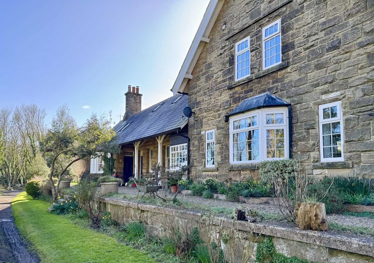 Former Staintondale railway station building beside the old line. A distinctive landmark on the Hayburn Wyke walk.