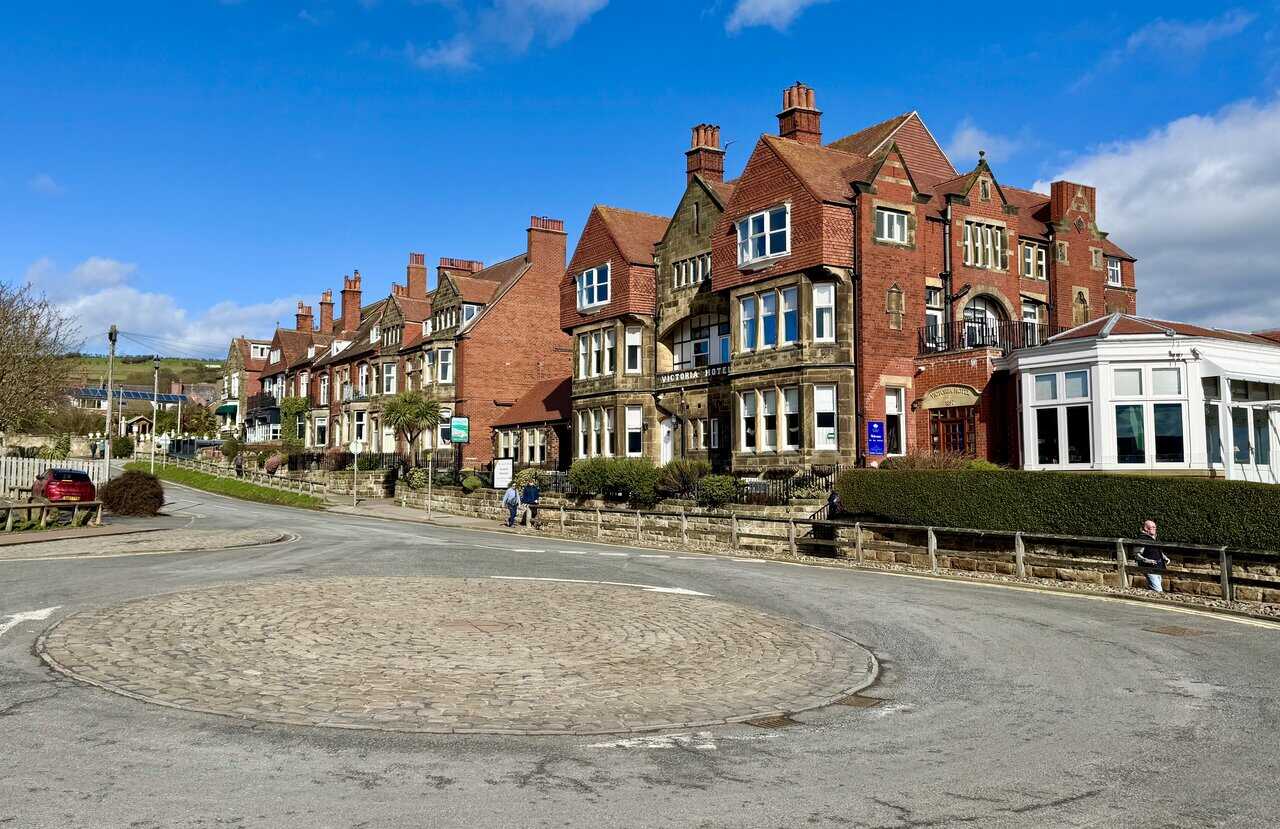 Victoria Hotel in Robin Hood’s Bay, an impressive red-brick building overlooking the village.