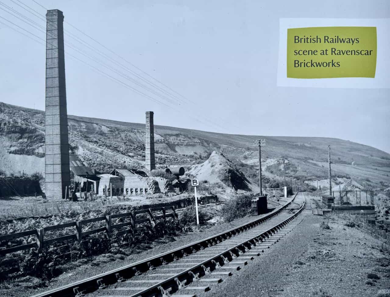 Ruins of Ravenscar brickworks and surrounding undeveloped plots, reminders of the Victorian resort that was never completed.