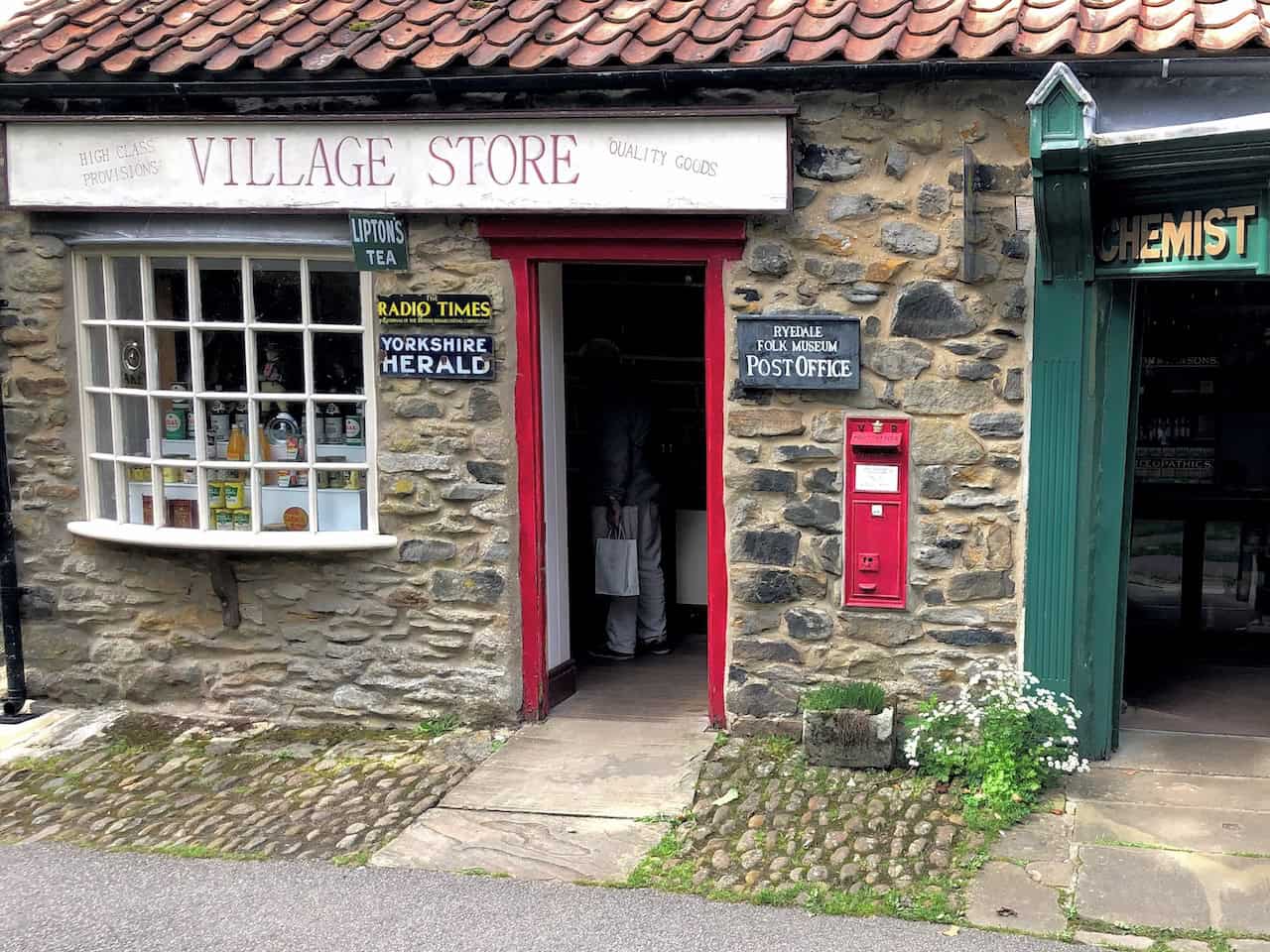The 1950s Village Store at Ryedale Folk Museum, a time capsule of mid-20th-century rural life stocked with the products, packaging, and prices that once lined the shelves of a typical North York Moors village shop.
