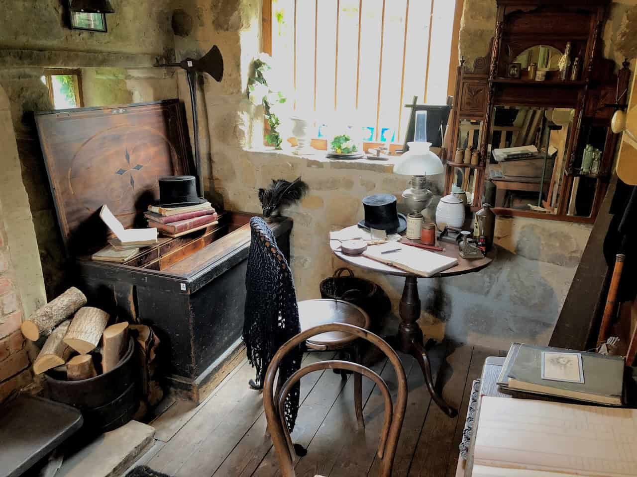 The Farndale Hearse of 1839 inside the Undertaker's Premises at Ryedale Folk Museum, a remarkable piece of social history purchased cooperatively by the moorland community of Farndale and now licensed as a venue for intimate wedding ceremonies.