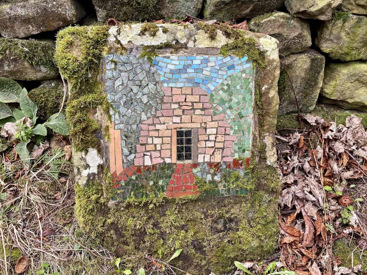 The Potato House mosaic reflects local rural heritage near Carlesmoor.