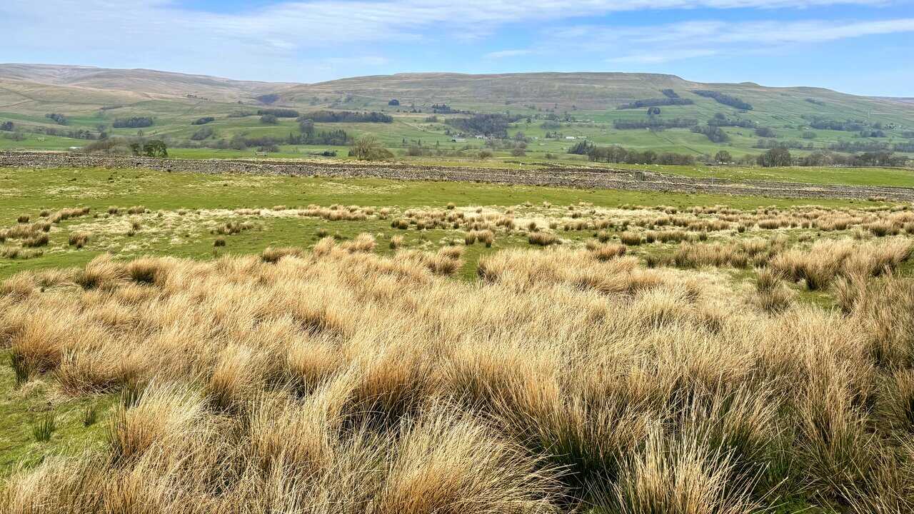 Lovely views across the Wensleydale countryside on a clear day along the Hawes Mosaic Trail.