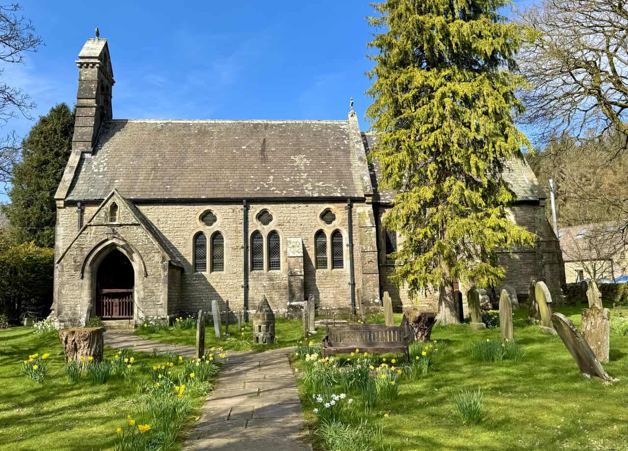 The church in Hardraw, a historic building passed close to the route of the Hawes Mosaic Trail.