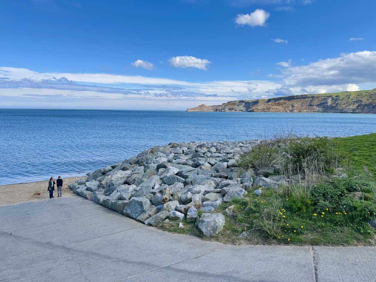 The broad sandy shore at Runswick Bay adds a gentler scene to the Runswick Bay circular walk.
