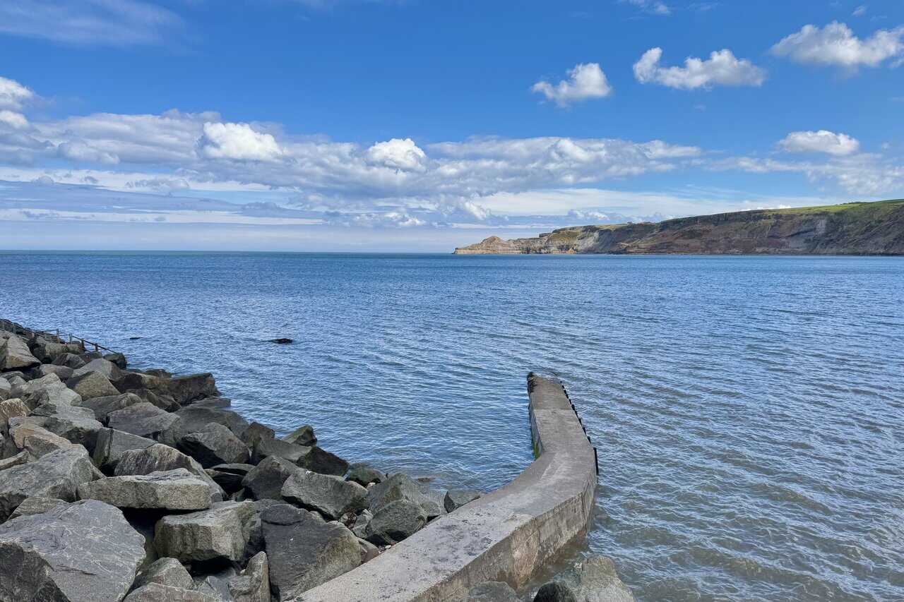 Runswick Bay Beach stretches beneath the village on the Runswick Bay circular walk.