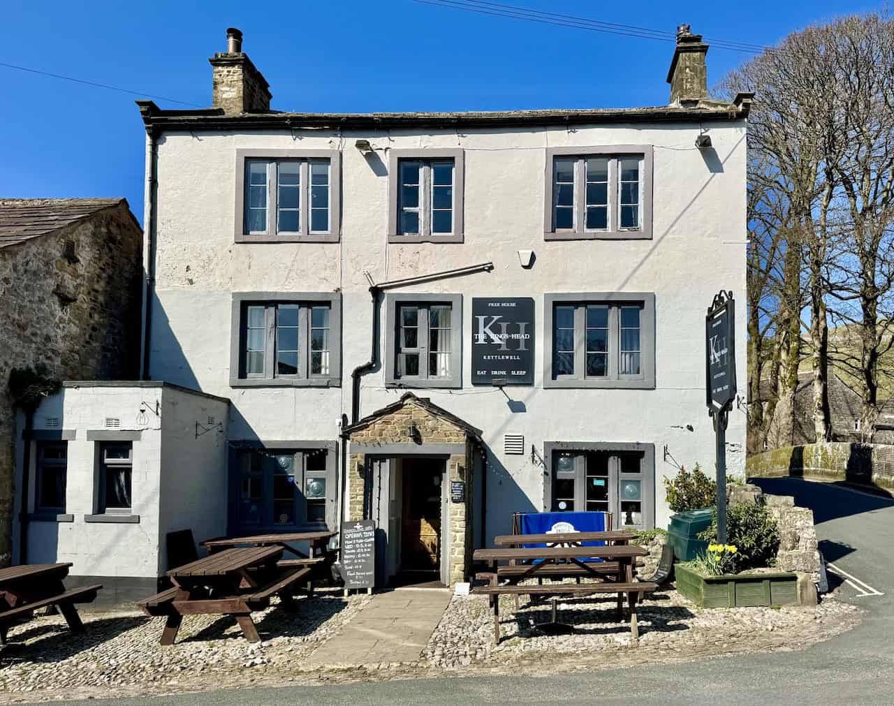 The King's Head pub in Kettlewell, a welcome stop for food and drink at the end of the Wharfedale 3 Peaks.